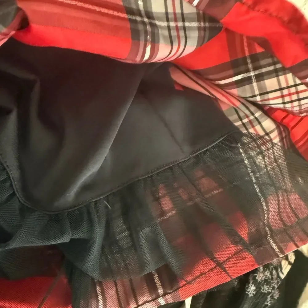 Sonoma Life + Style Red Plaid Skirt 3T
